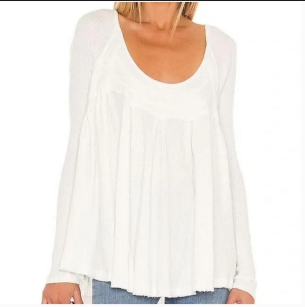 Free People It's Always You Long Sleeve Oversized Top - Size Large